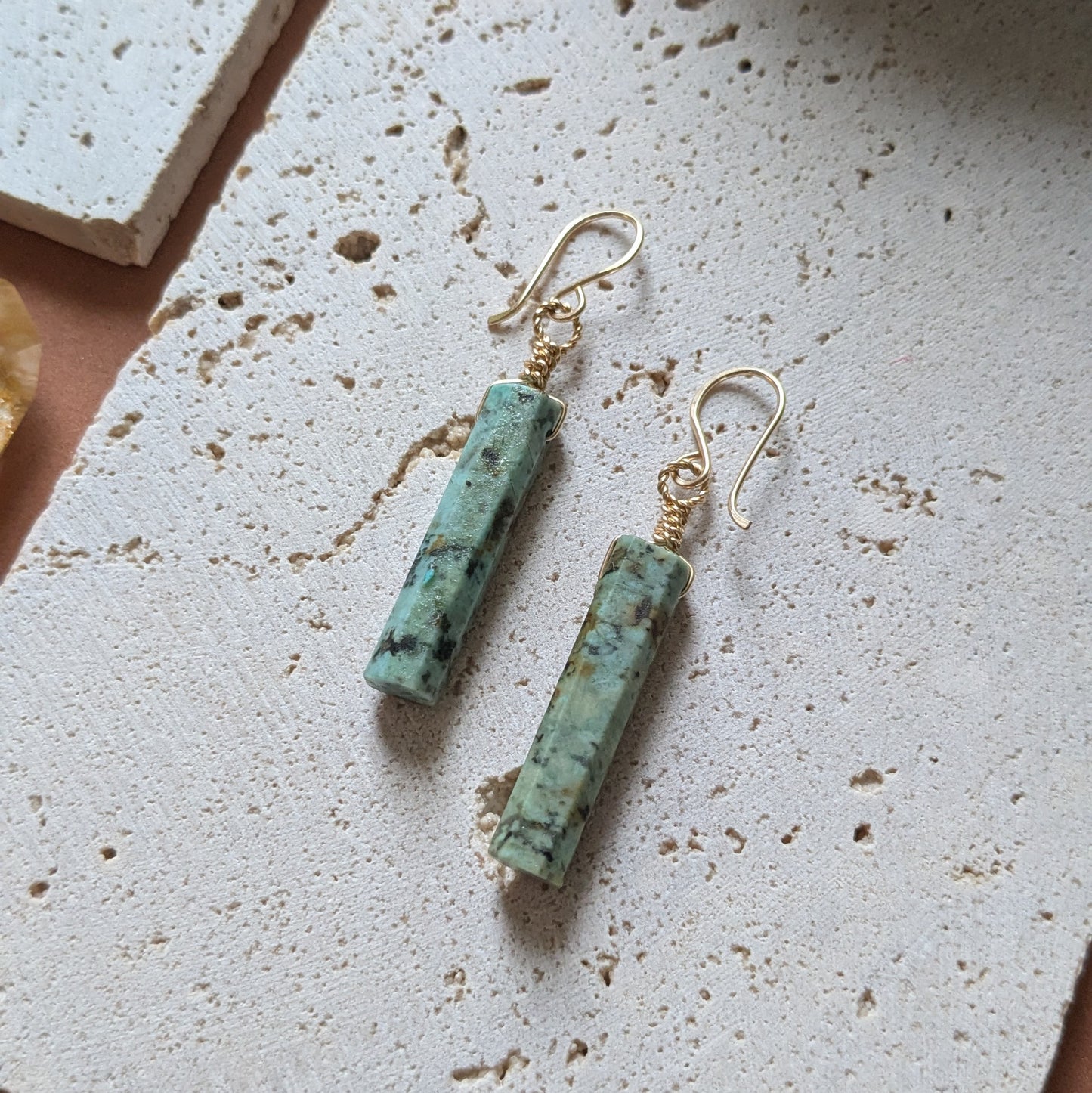 Turquoise Wand Earrings