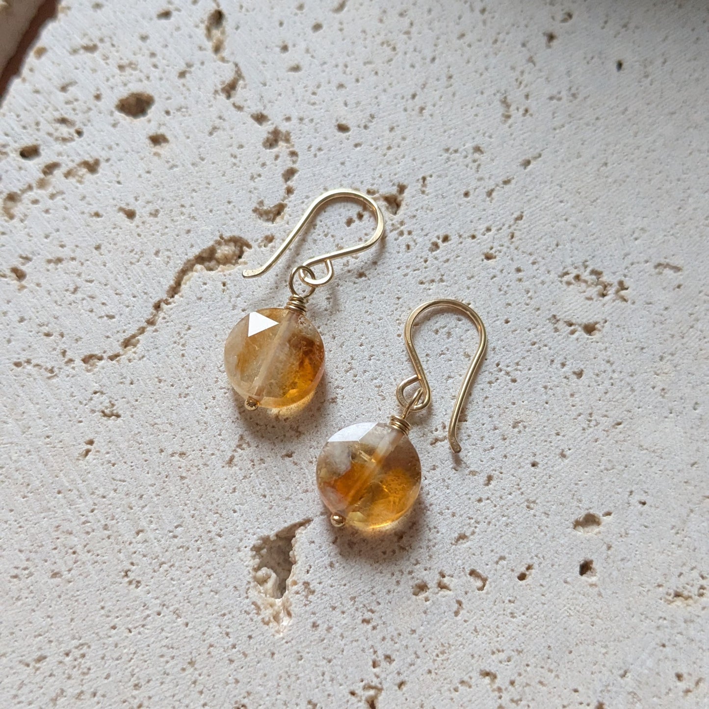 Citrine Star Earrings