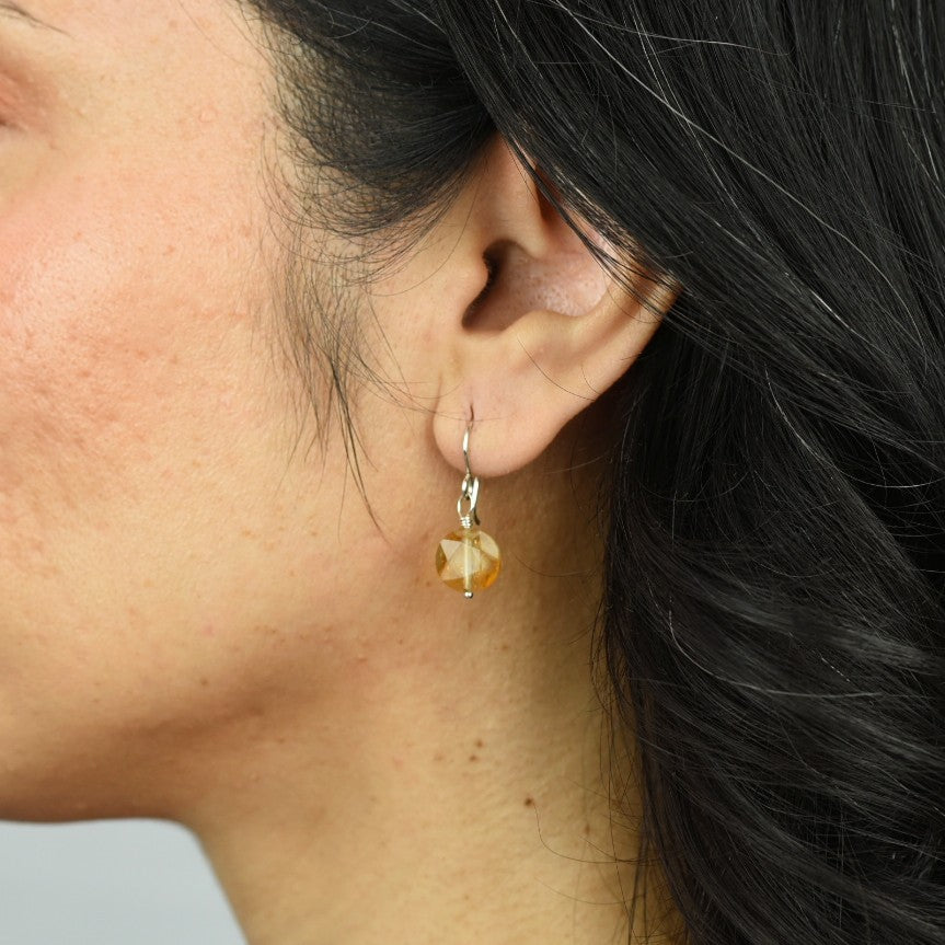 Citrine Star Earrings