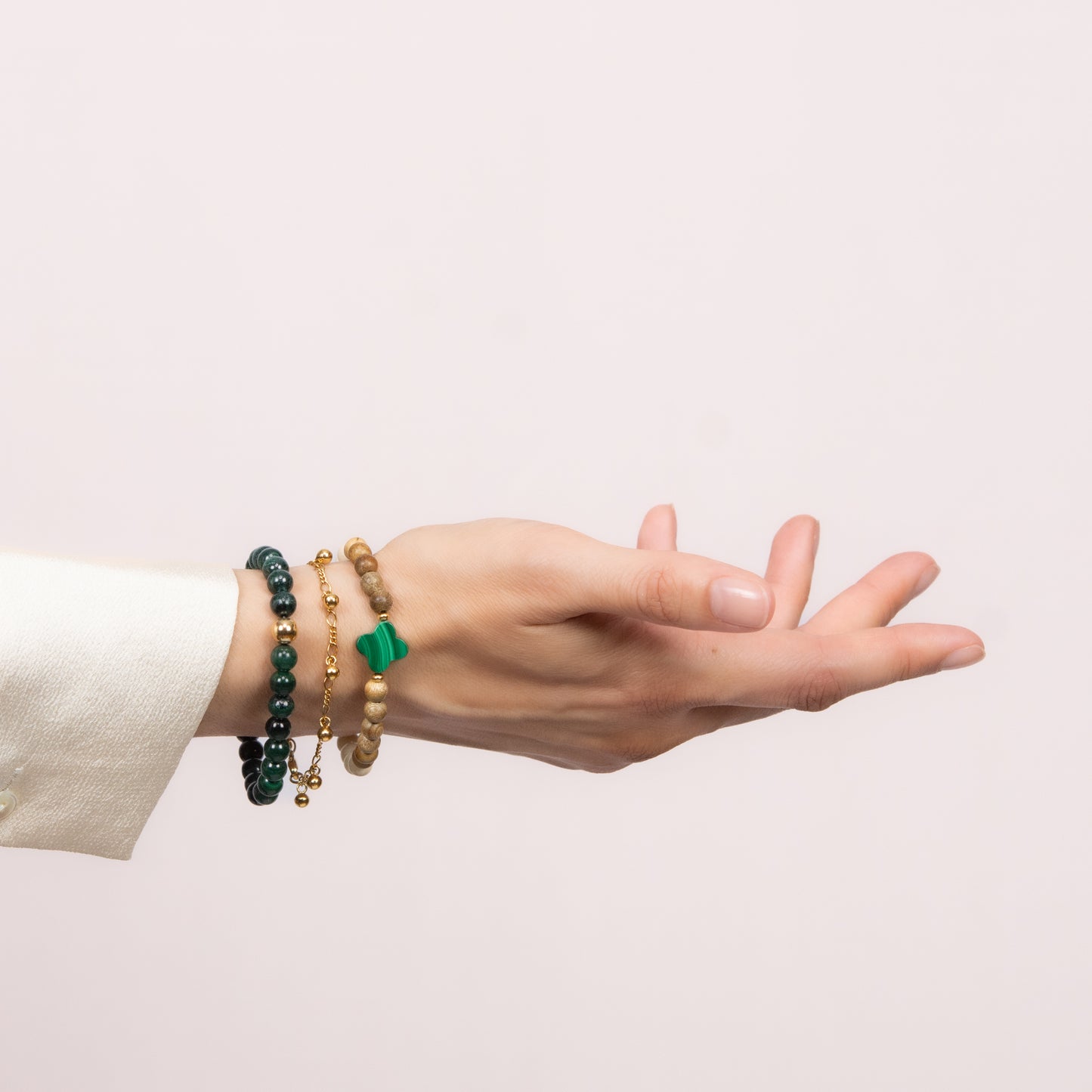 Malachite Clover Bracelet
