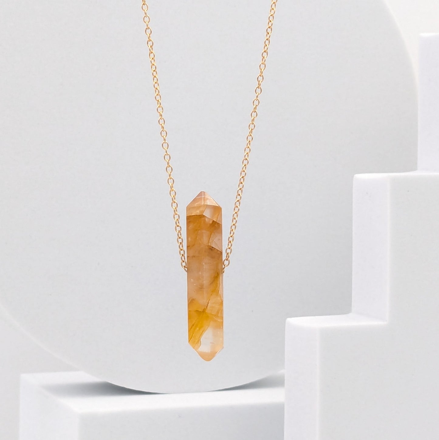 Golden Healer Quartz Energy Necklace