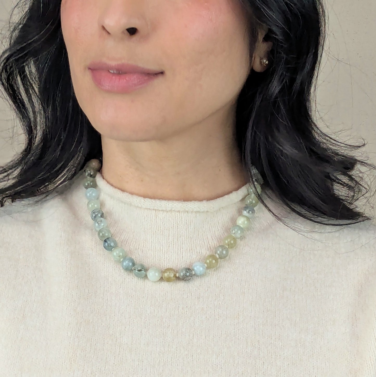 Knotted Aquamarine Energy Necklace