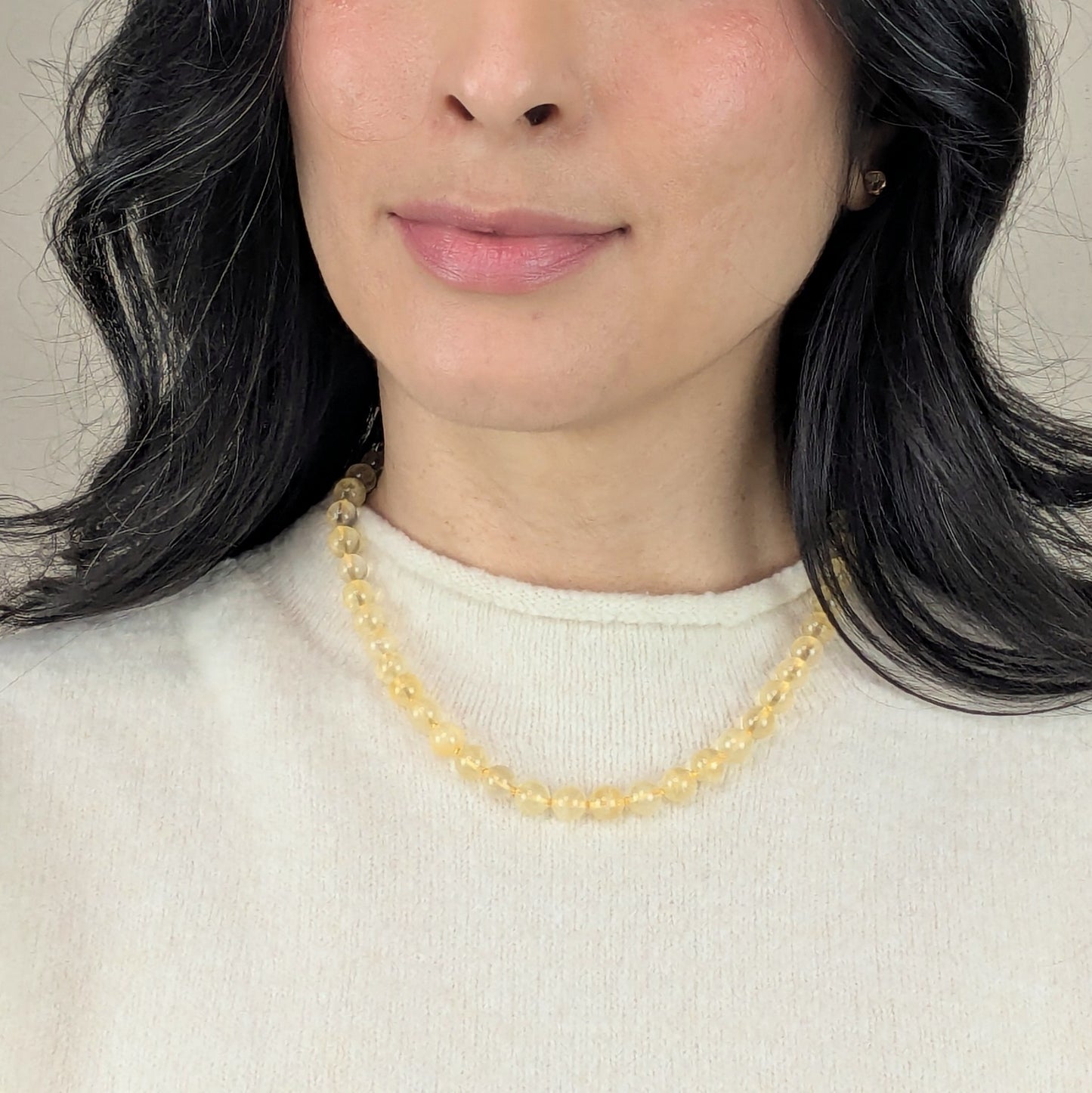 Knotted Citrine Energy Necklace