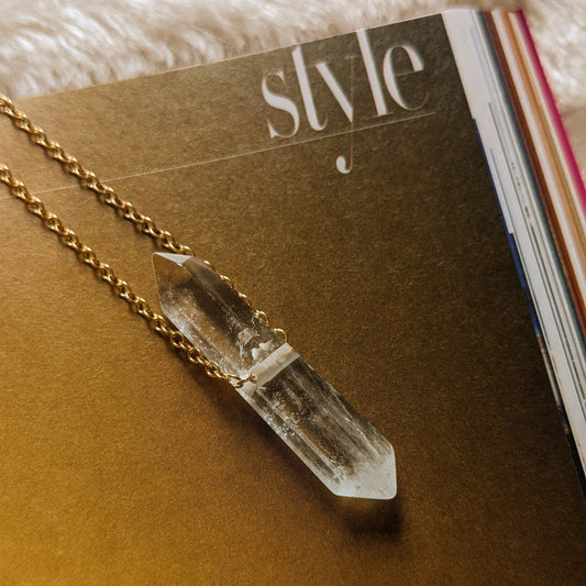 Threaded Crystal Point Necklace