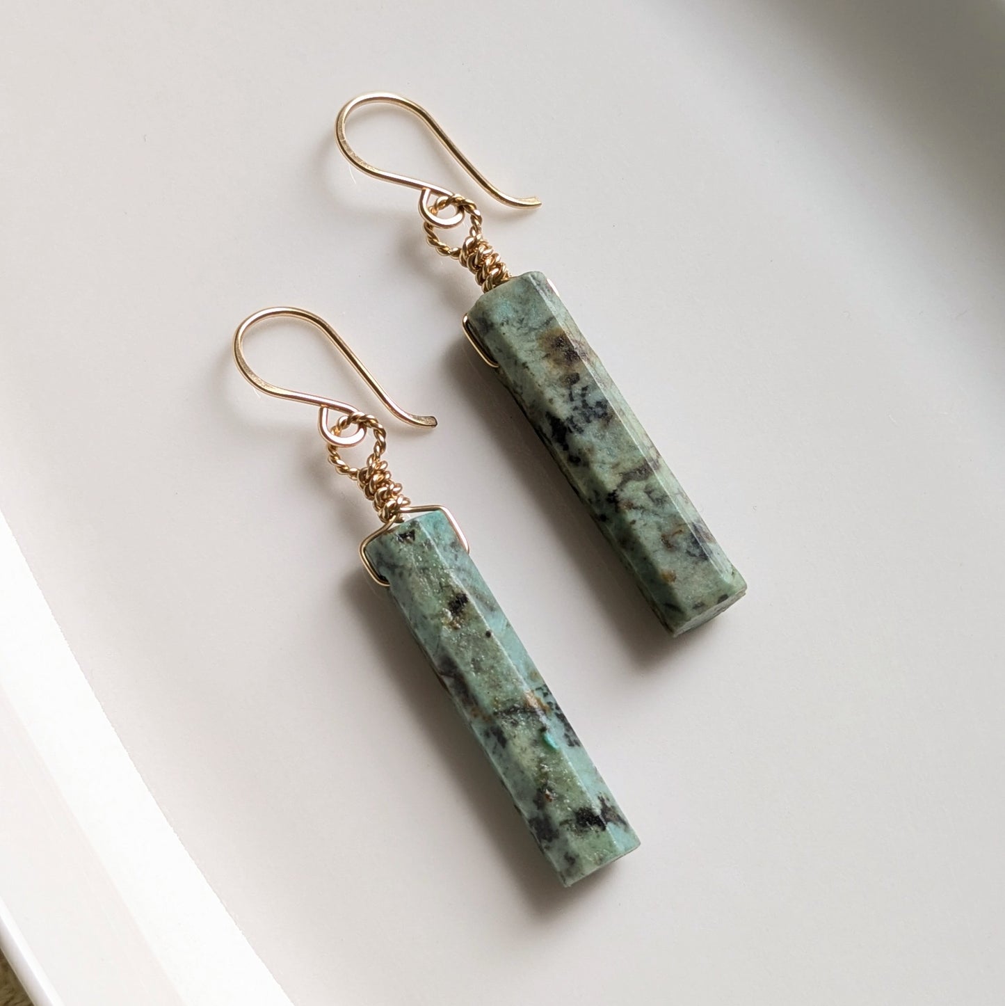 Turquoise Wand Earrings