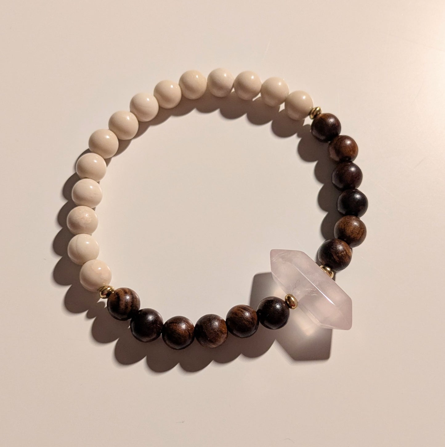 Rose Quartz Crystal Energy Bracelet