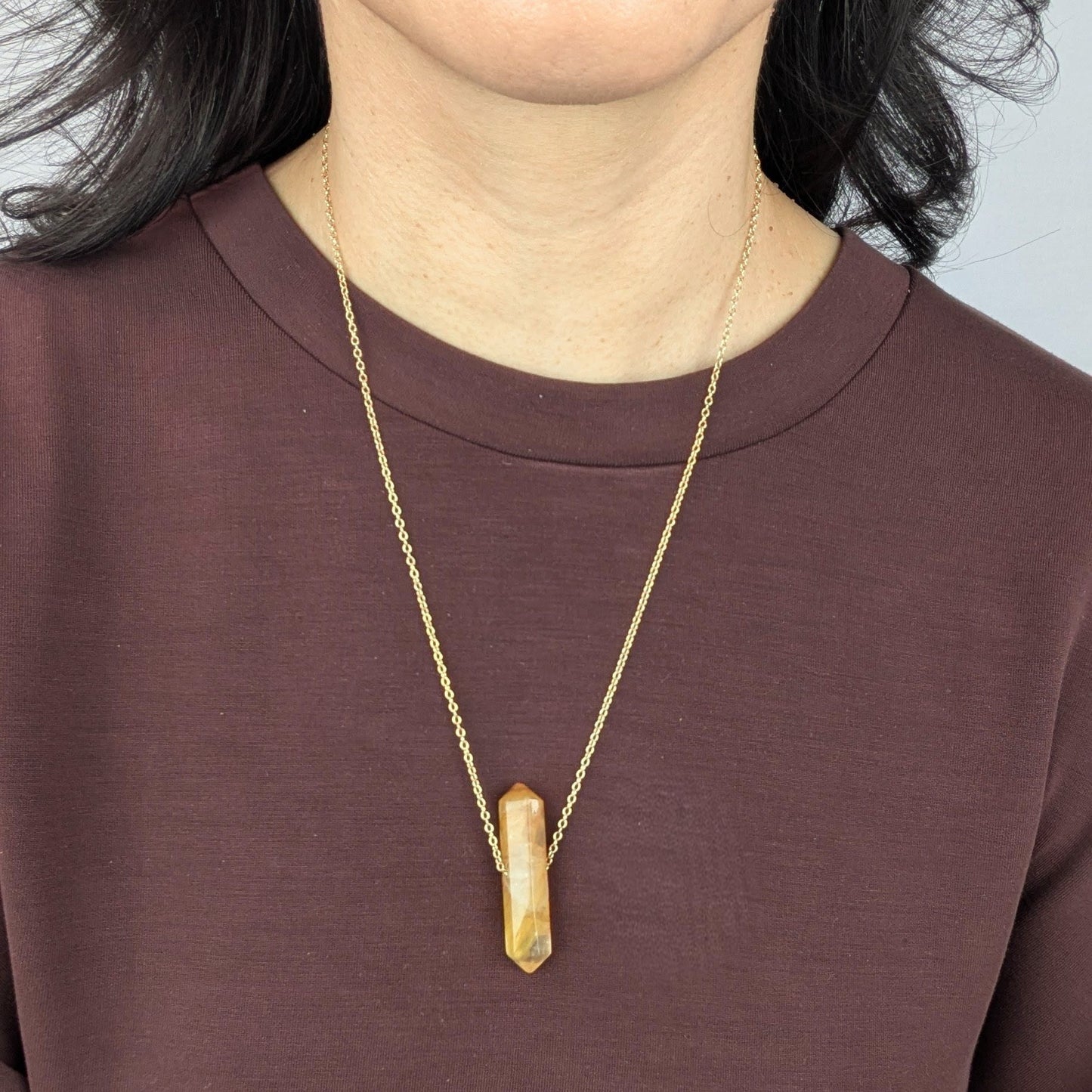 Golden Healer Quartz Energy Necklace