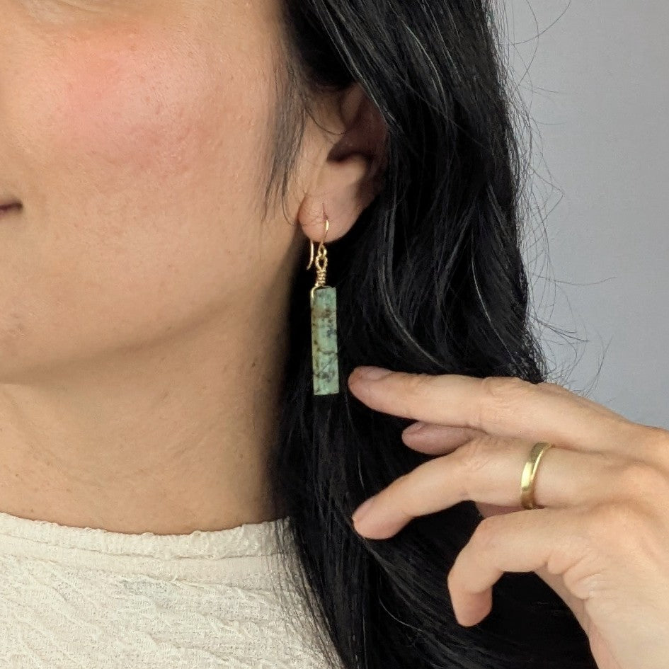 Turquoise Wand Earrings