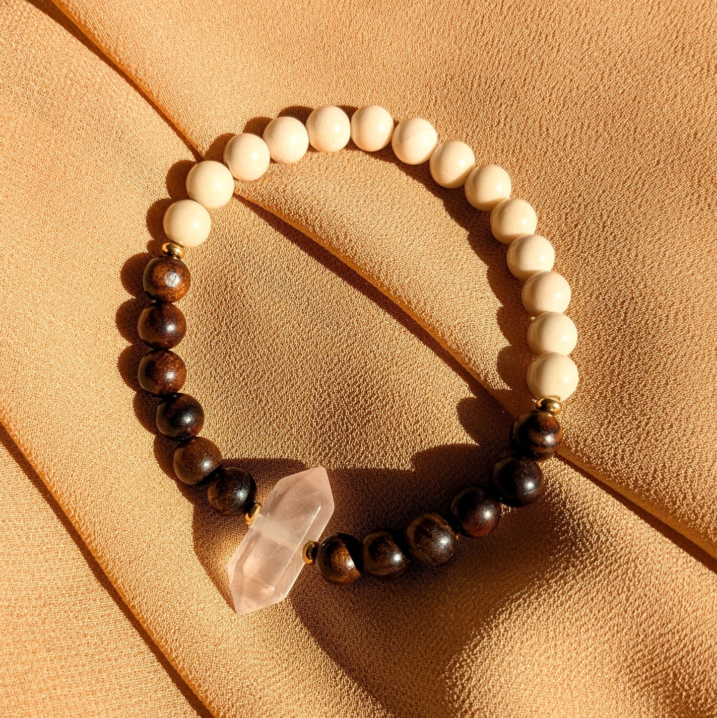 Rose Quartz Crystal Energy Bracelet