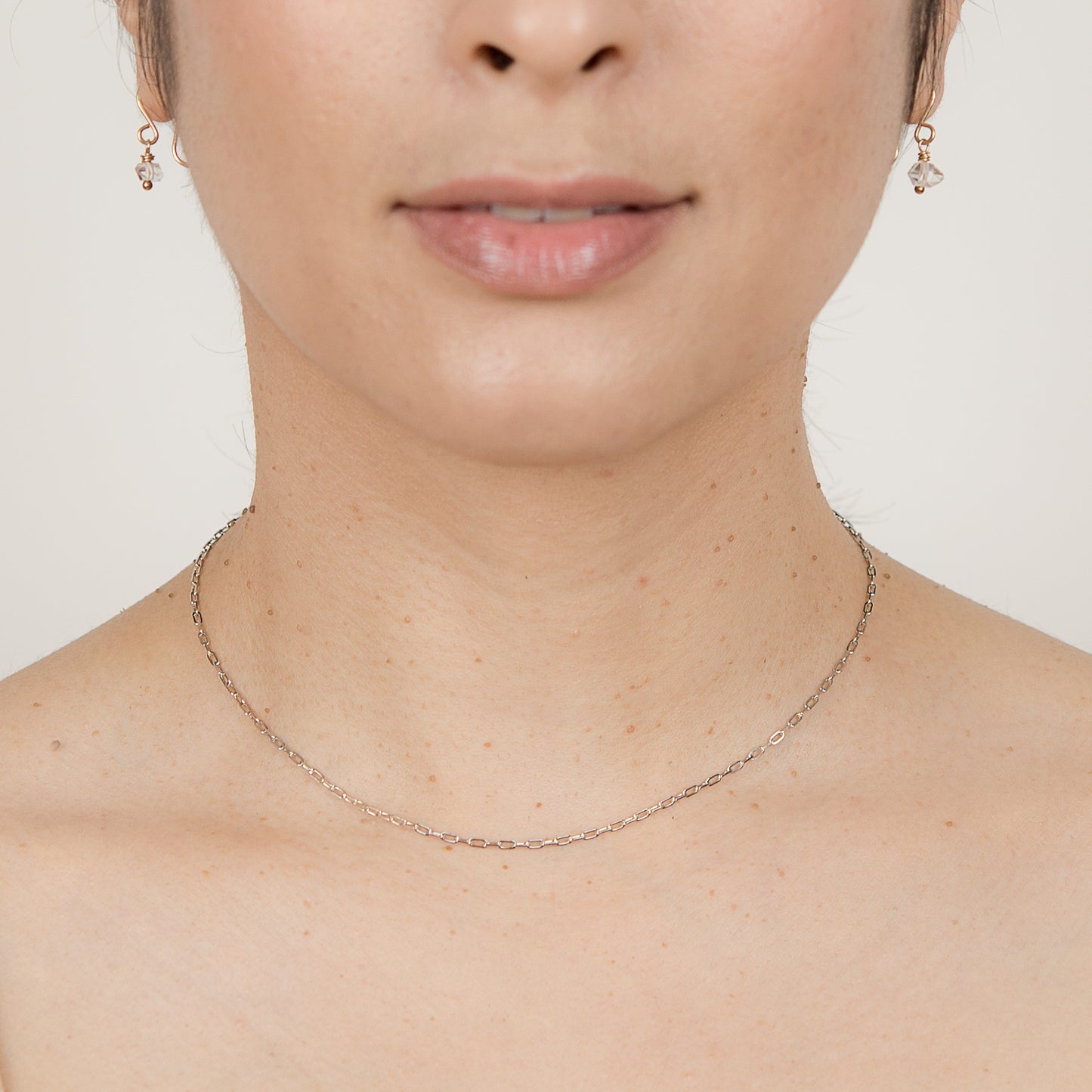 Drawn Cable Chain Choker Necklace