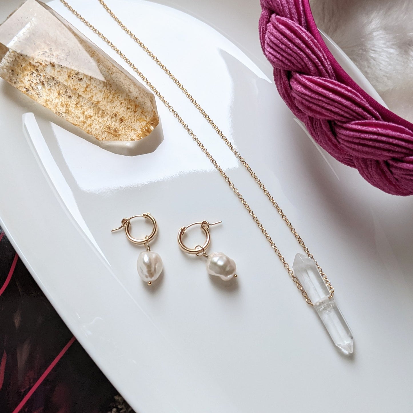 Threaded Crystal Point Necklace