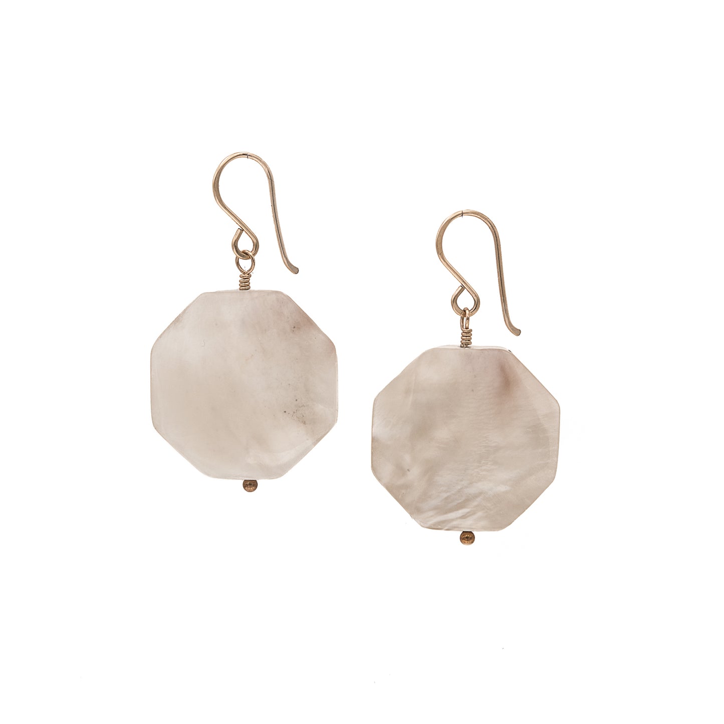 Hexagon Kabebe Shell Earrings