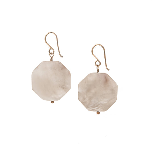 Hexagon Kabebe Shell Earrings