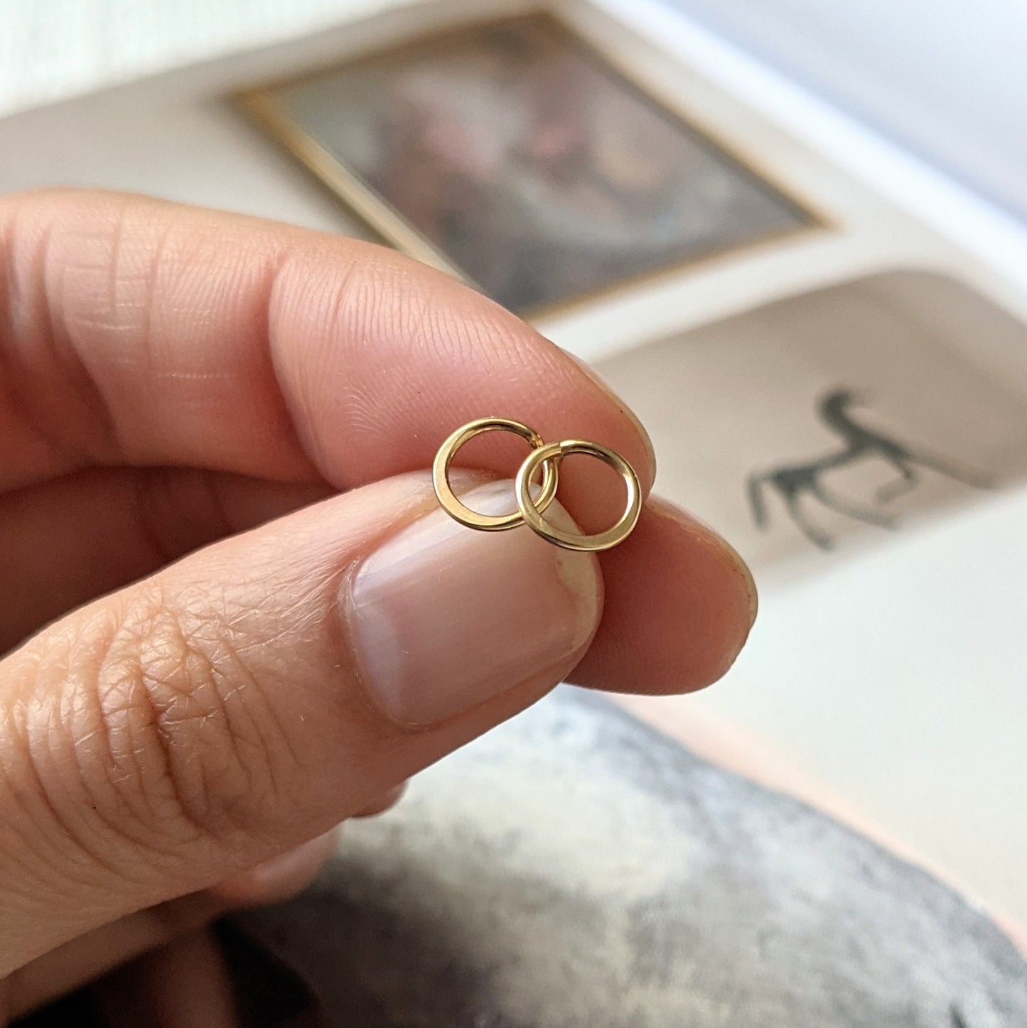 Circle Post Earrings