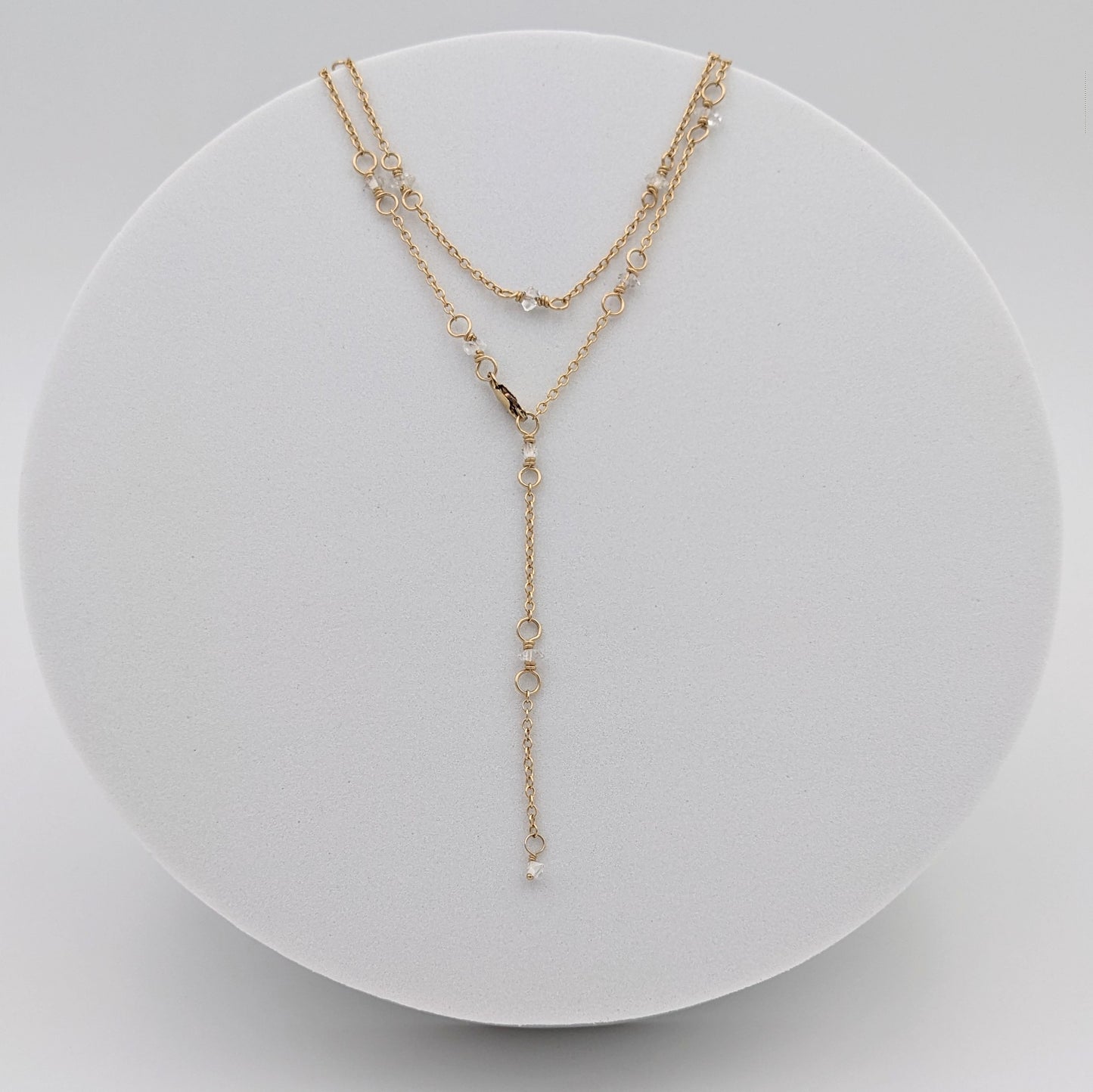 Long Herkimer Diamond Necklace