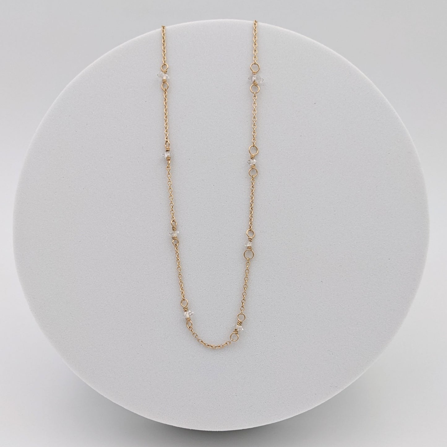 Long Herkimer Diamond Necklace