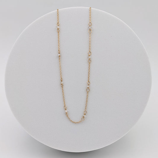 Long Herkimer Diamond Necklace
