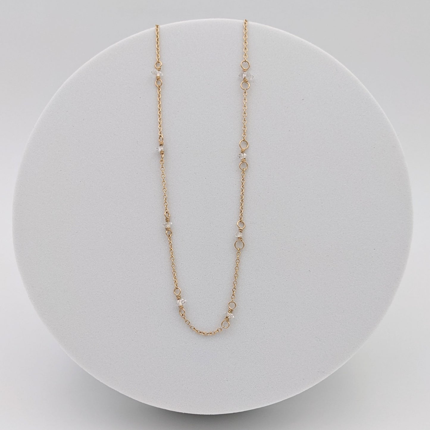 Long Herkimer Diamond Necklace