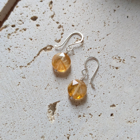 Citrine Star Earrings