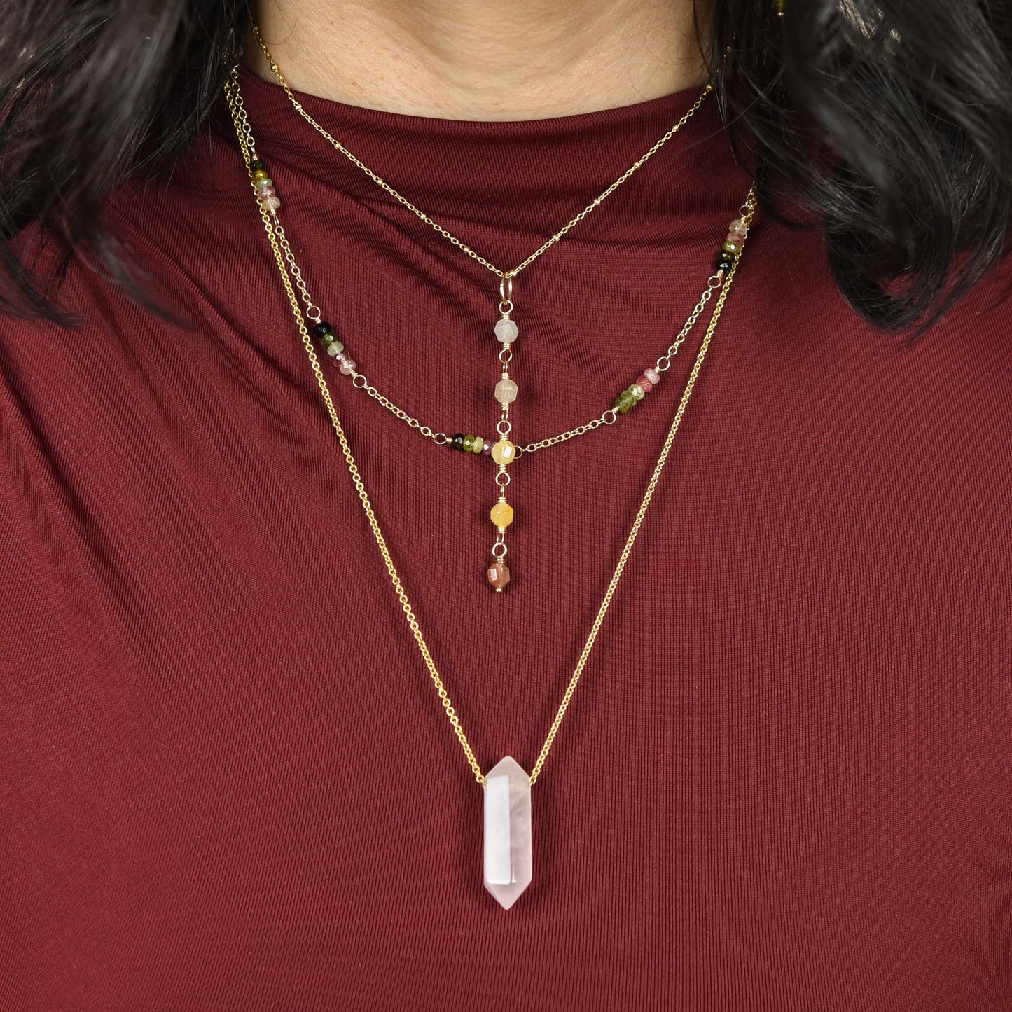 Watermelon Tourmaline Necklace