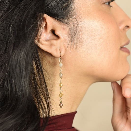 Ombre Rutile Quartz Earrings