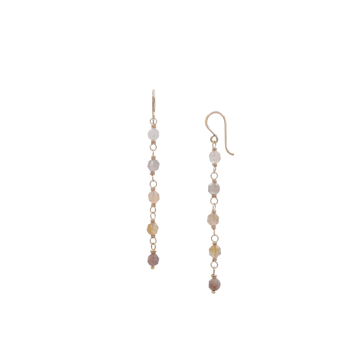 Ombre Rutile Quartz Earrings