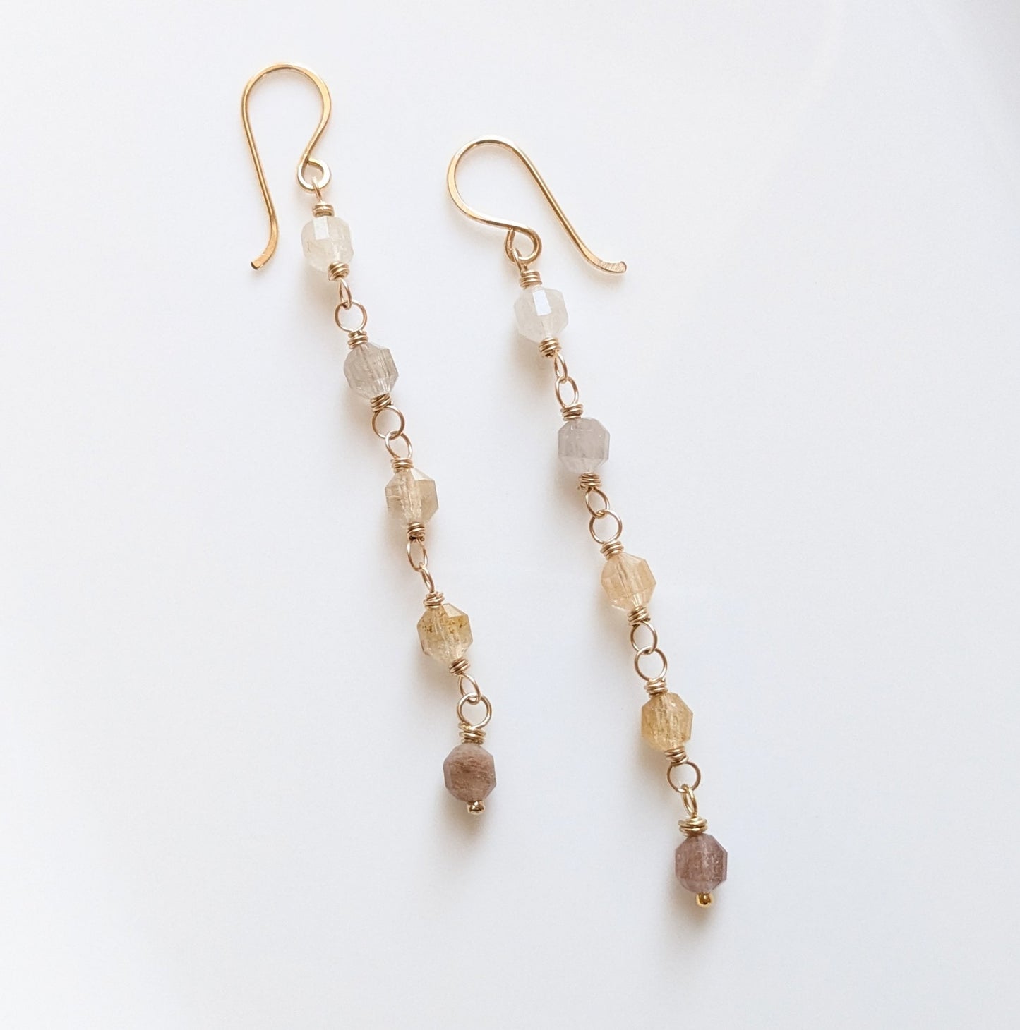 Ombre Rutile Quartz Earrings