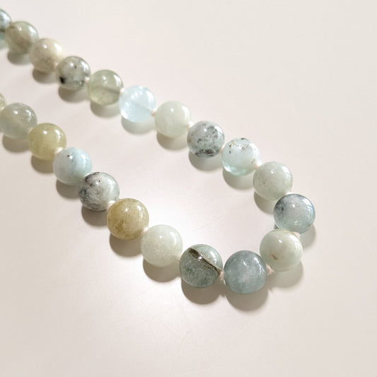 Knotted Aquamarine Energy Necklace