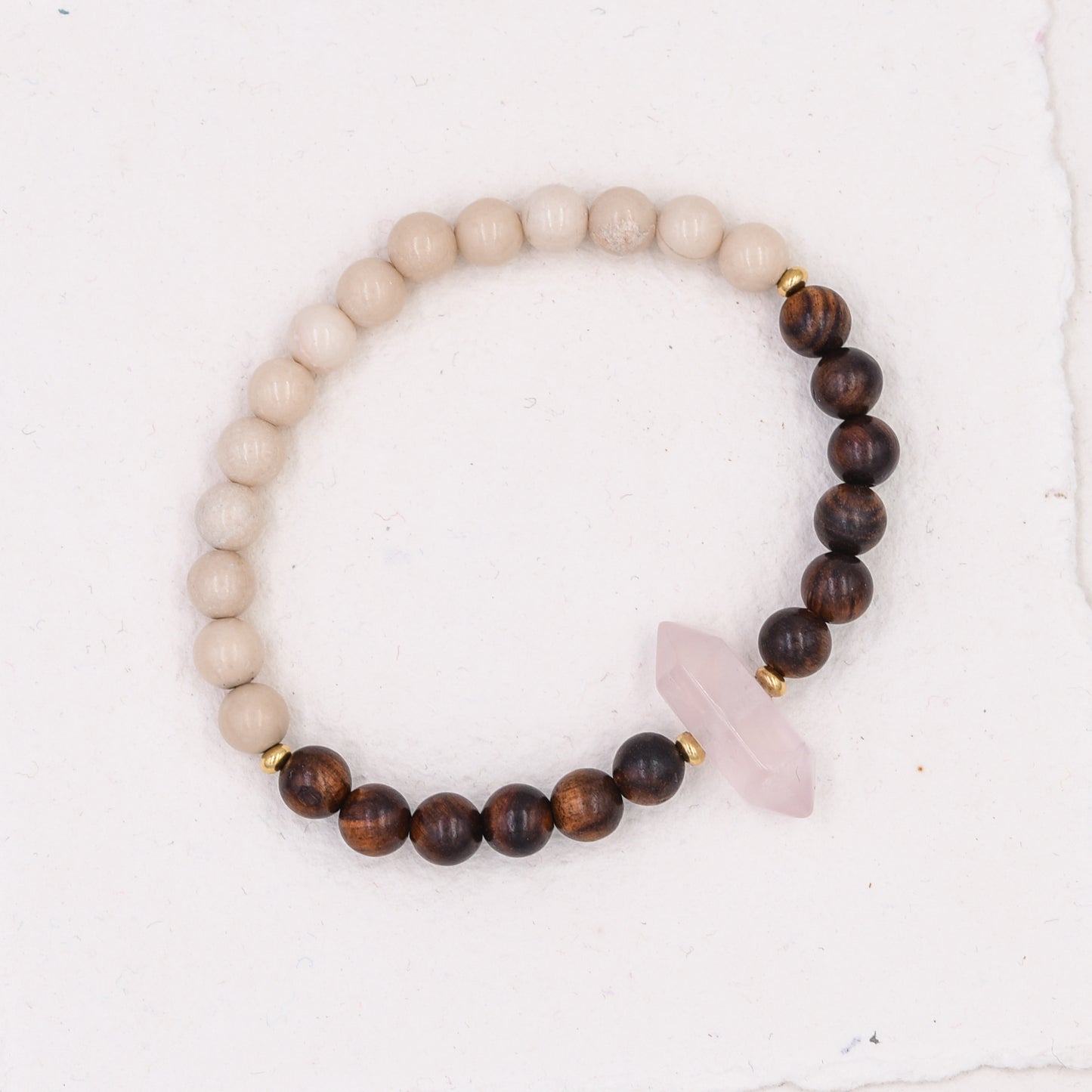 Rose Quartz Crystal Energy Bracelet