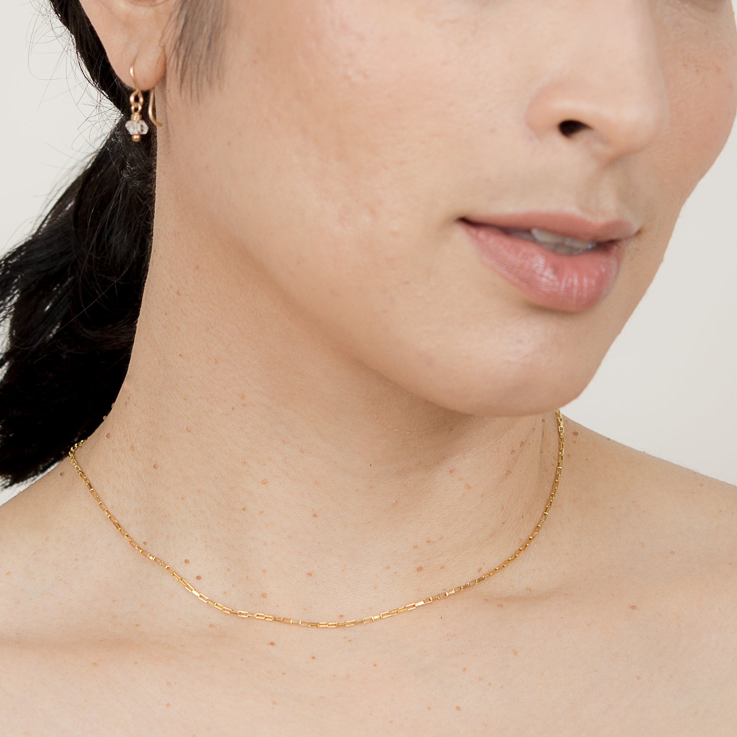 Fine Box Chain Choker Necklace