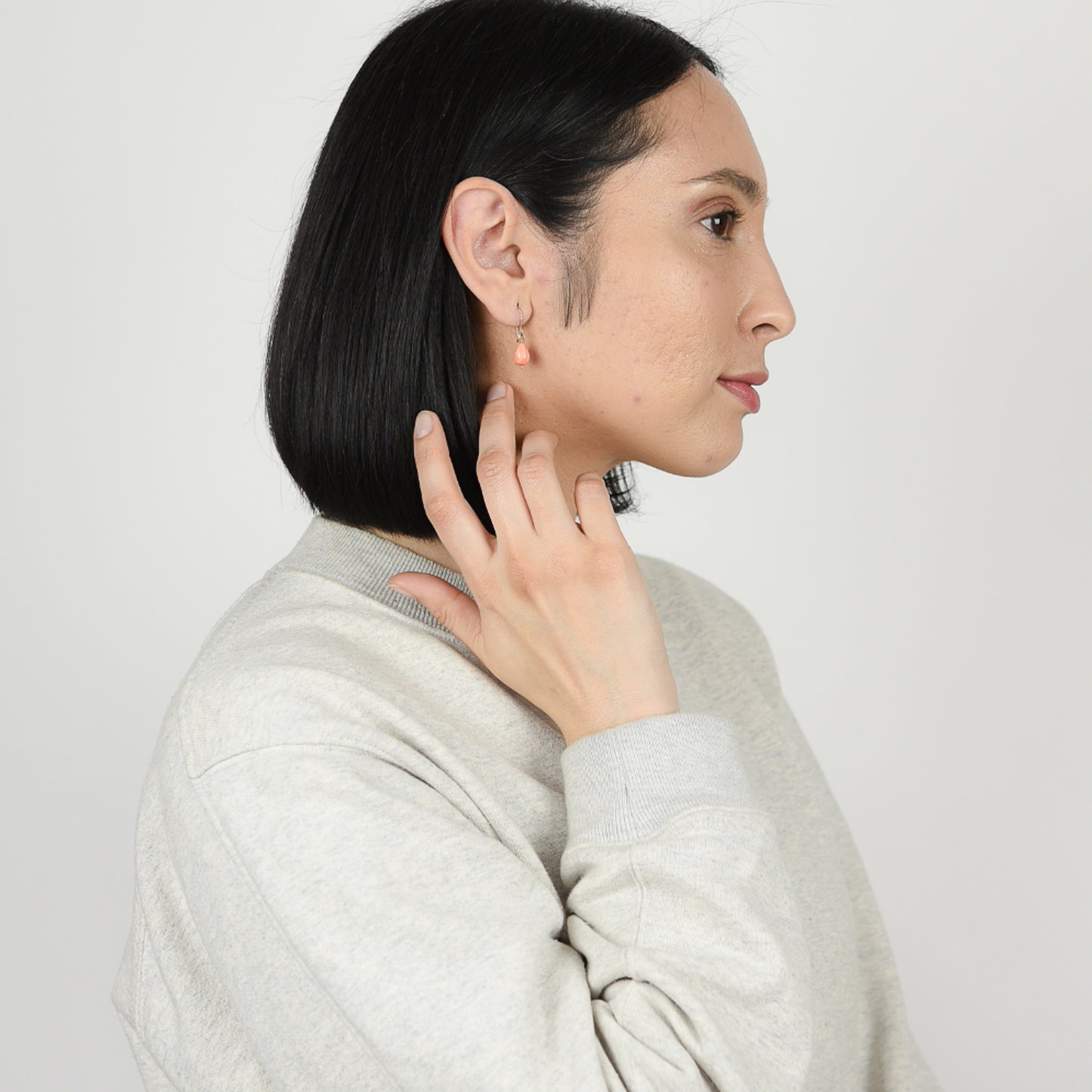 Smooth Coral Drop Earrings