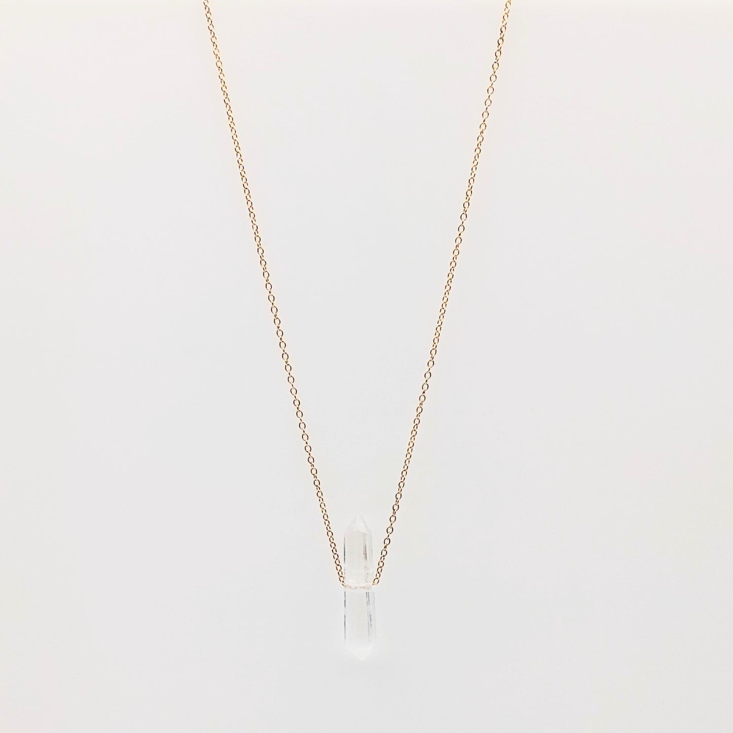 Threaded Crystal Point Necklace