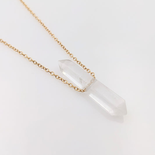 Threaded Crystal Point Necklace
