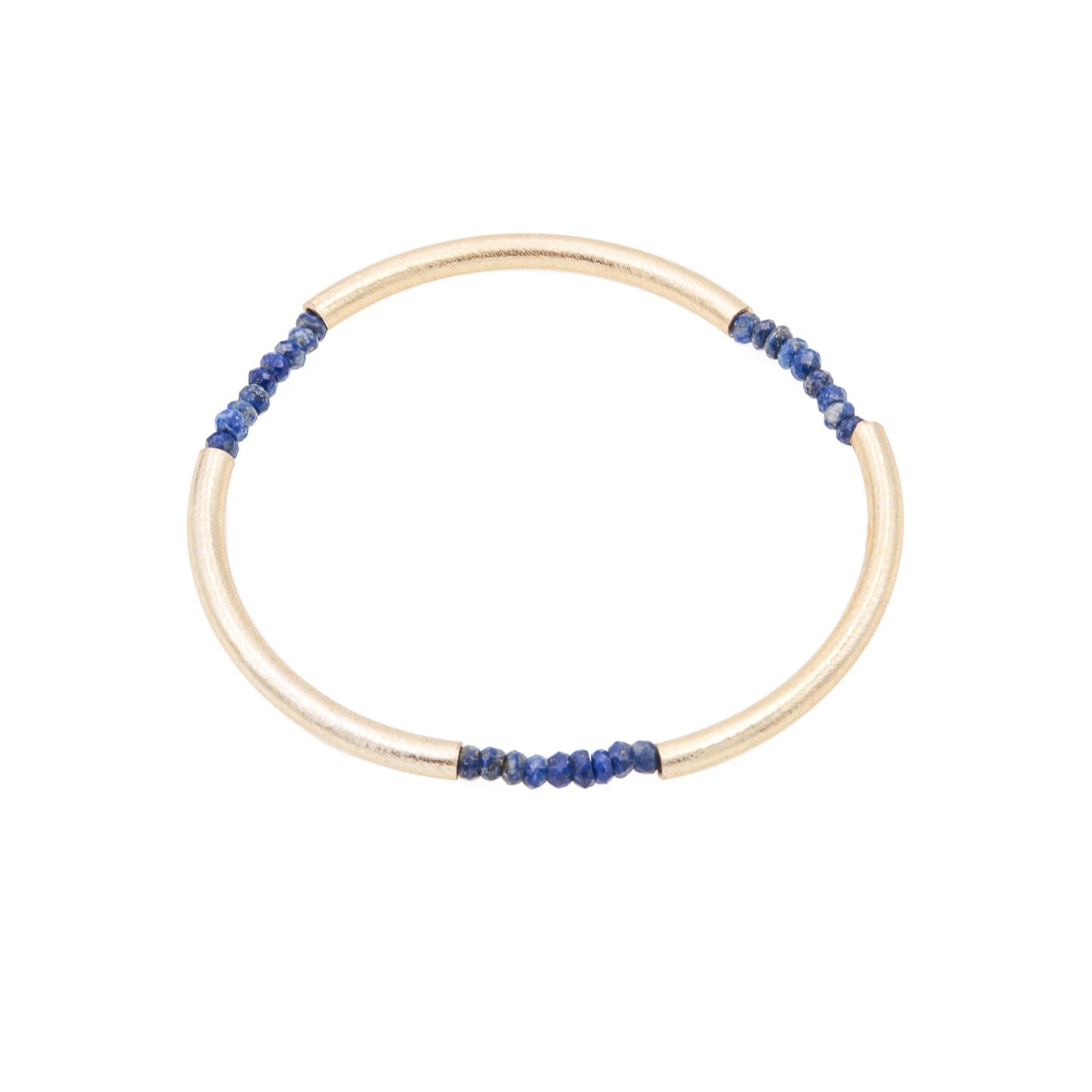 Zurina Ketola Lapis Triplet Bangle Bracelet on white background.