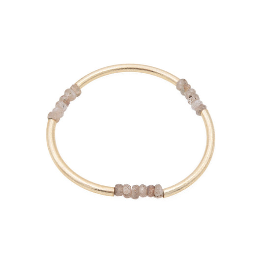 Zurina Ketola Zircon Triplet Bangle Bracelet on white backgrounf