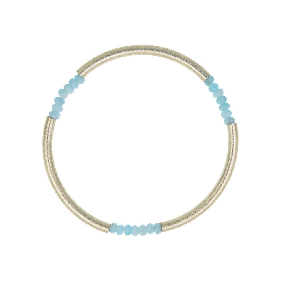 Zurina Ketola Designs Amazonite Triplet Bangle Bracelet.