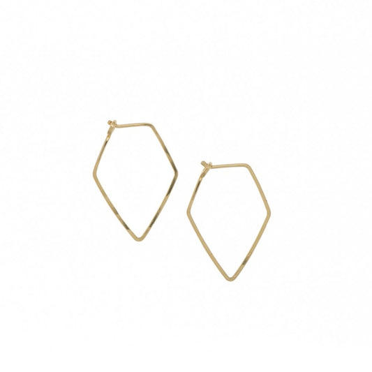Zurina Ketola Designs handcrafted jewelry featuring handmade hoop earrings. Modern and minimal, these sleek diamond hoop earrings are made from 14K gold fill featuring ethically sourced gold.