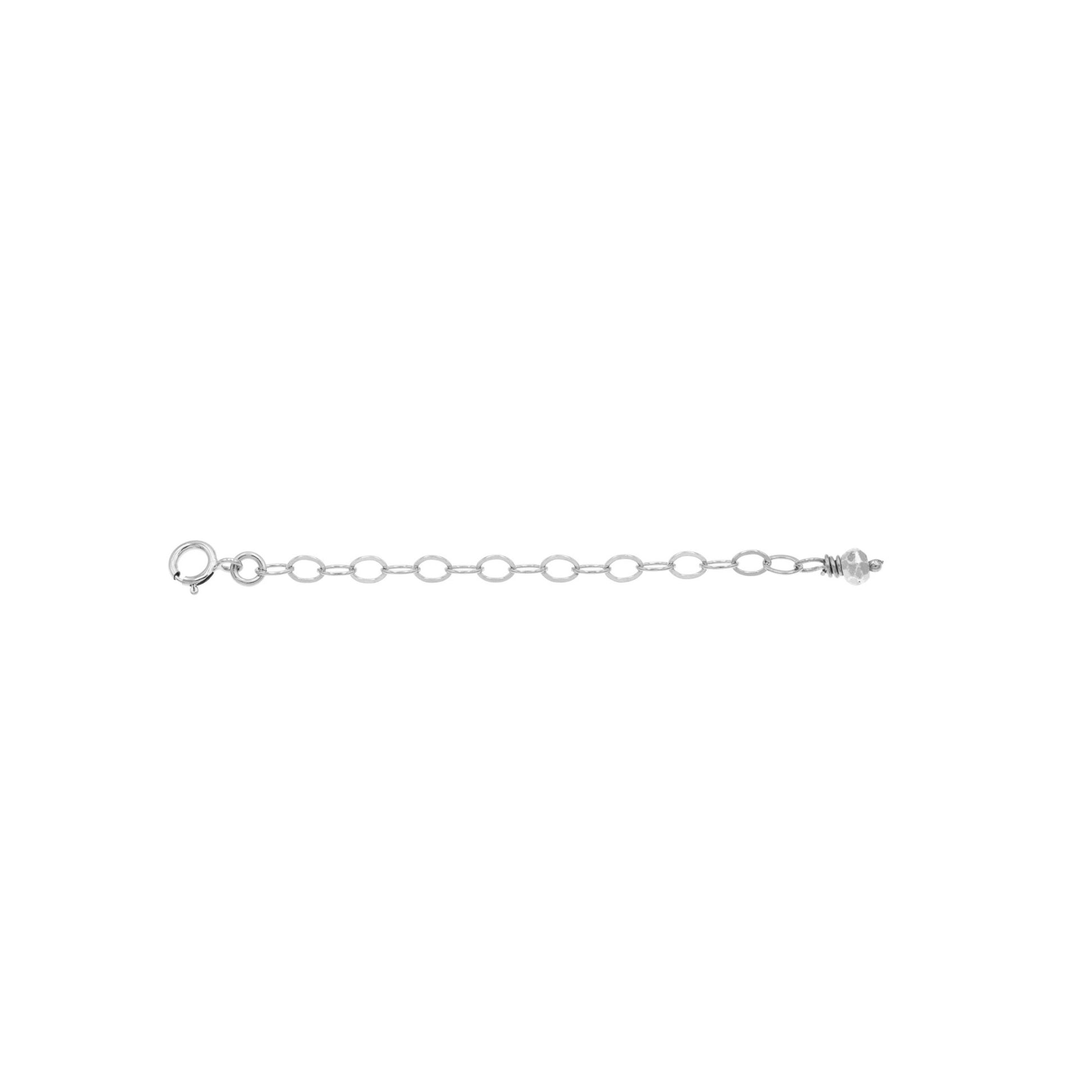 Zurina Ketola Handmade Jewelry Accessories. Sterling Silver Necklace Extender. 65mm / 2.5 on white background